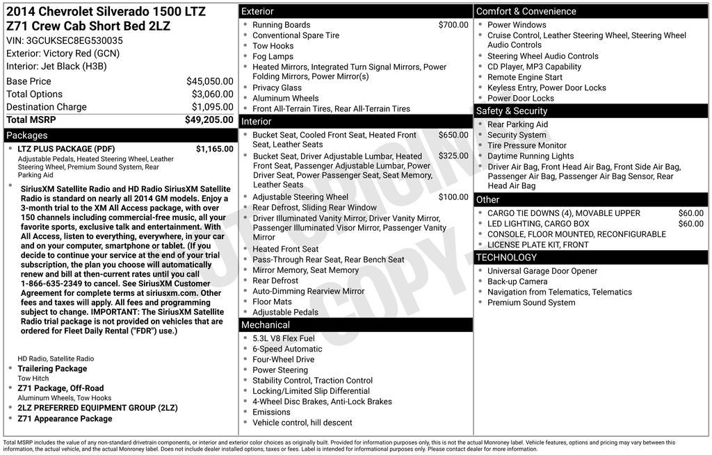 2014 Chevrolet Silverado 1500 LTZ