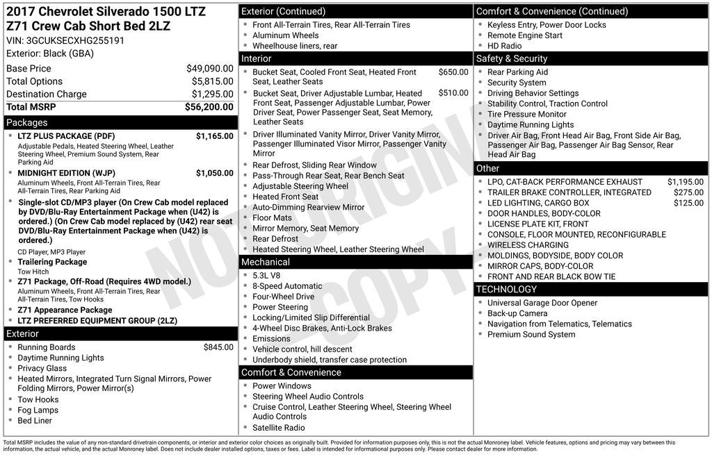 2017 Chevrolet Silverado 1500 LTZ 2LZ