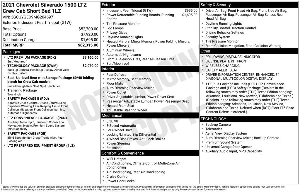 2021 Chevrolet Silverado 1500 LTZ