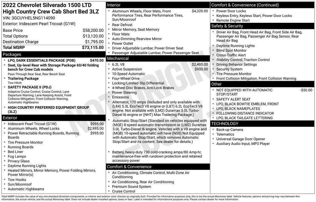 2022 Chevrolet Silverado 1500 LTD High Country