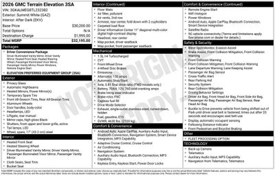2026 GMC Terrain Elevation