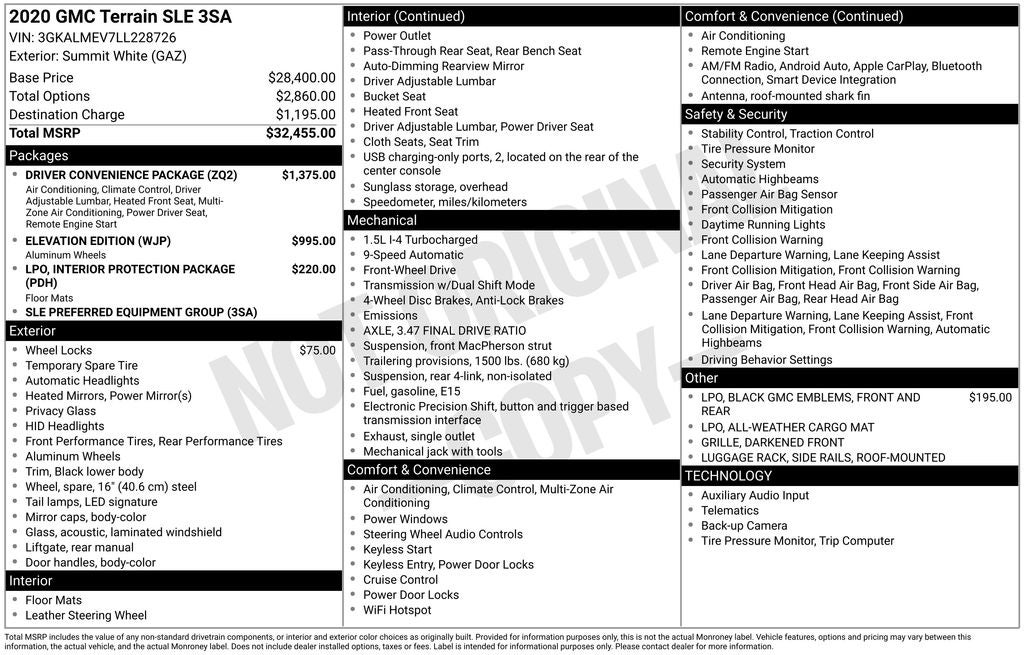 2020 GMC Terrain SLE