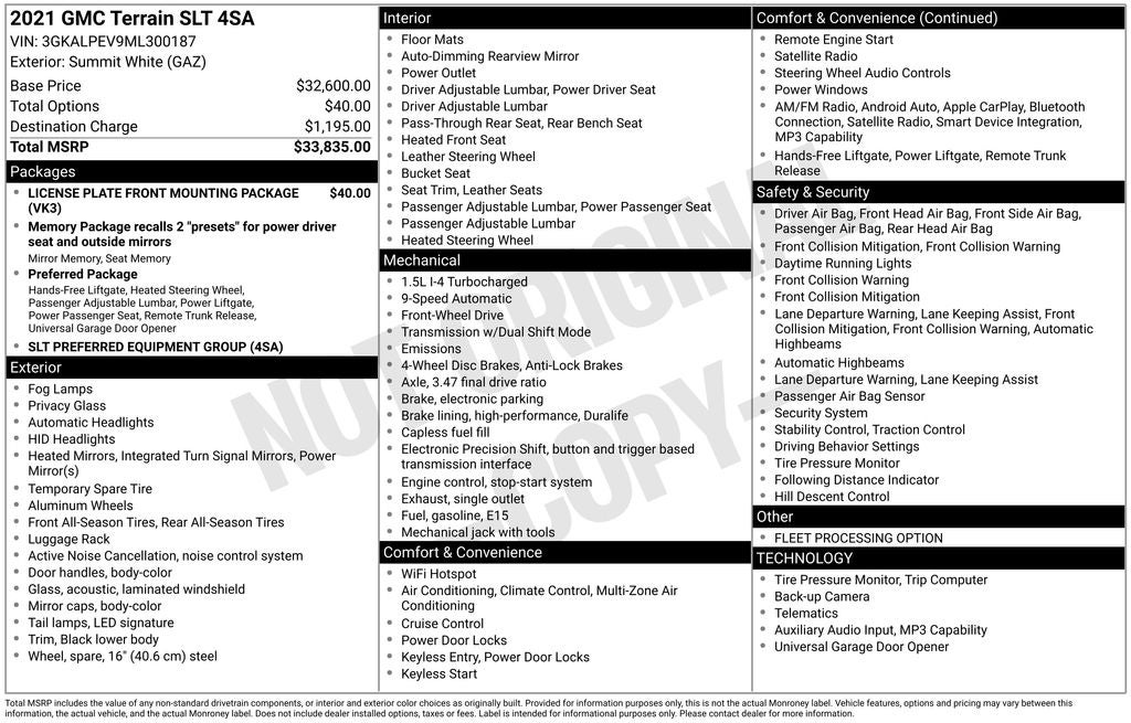 2021 GMC Terrain SLT
