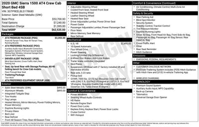 2020 GMC Sierra 1500 AT4