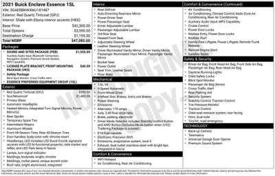 2021 Buick Enclave Essence