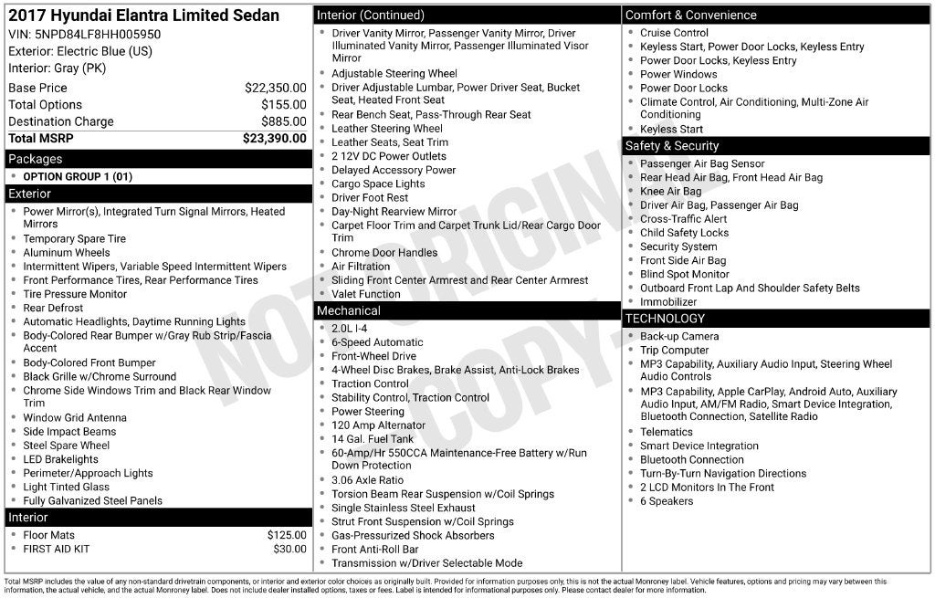 2017 Hyundai Elantra Limited