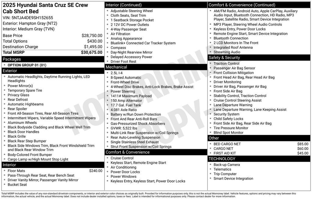 2025 Hyundai Santa Cruz SE
