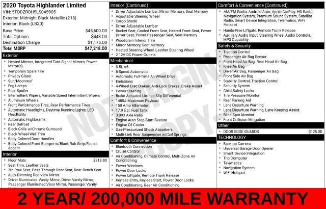 2020 Toyota Highlander Limited