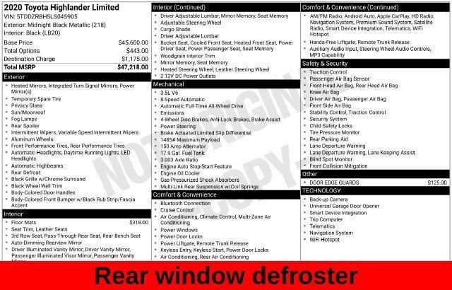 2020 Toyota Highlander Limited