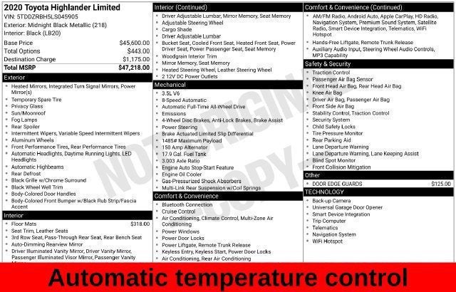 2020 Toyota Highlander Limited