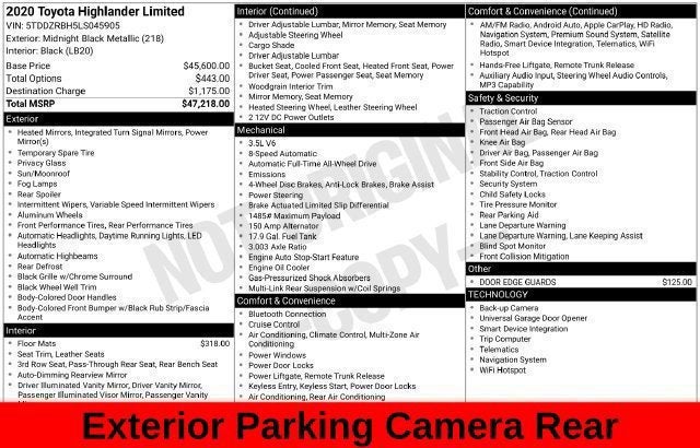 2020 Toyota Highlander Limited