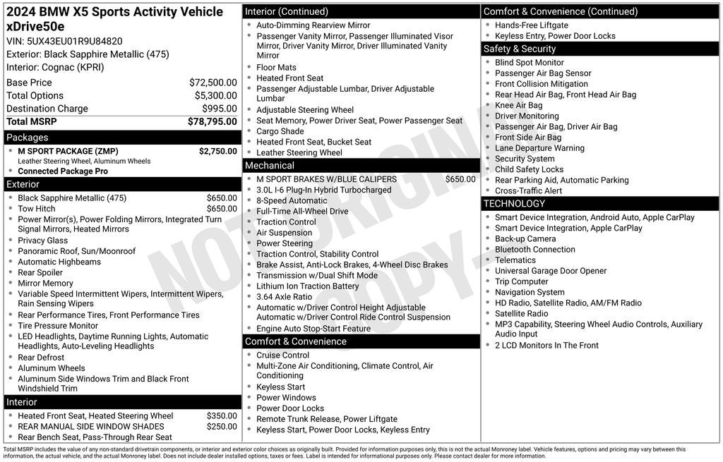 2024 BMW X5 xDrive50e