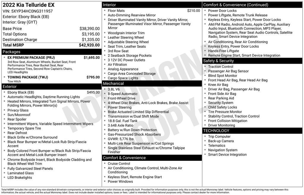 2022 Kia Telluride EX