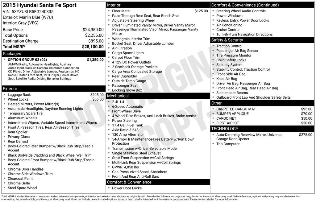 2015 Hyundai Santa Fe Sport Base