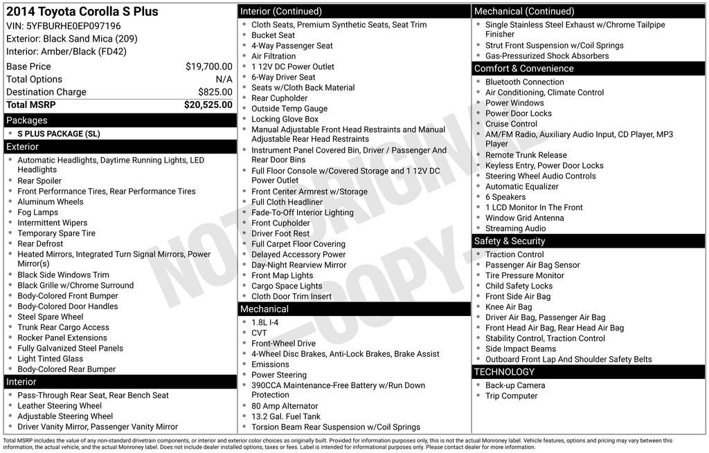 2014 Toyota Corolla S