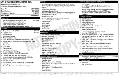 2018 Buick Encore Essence