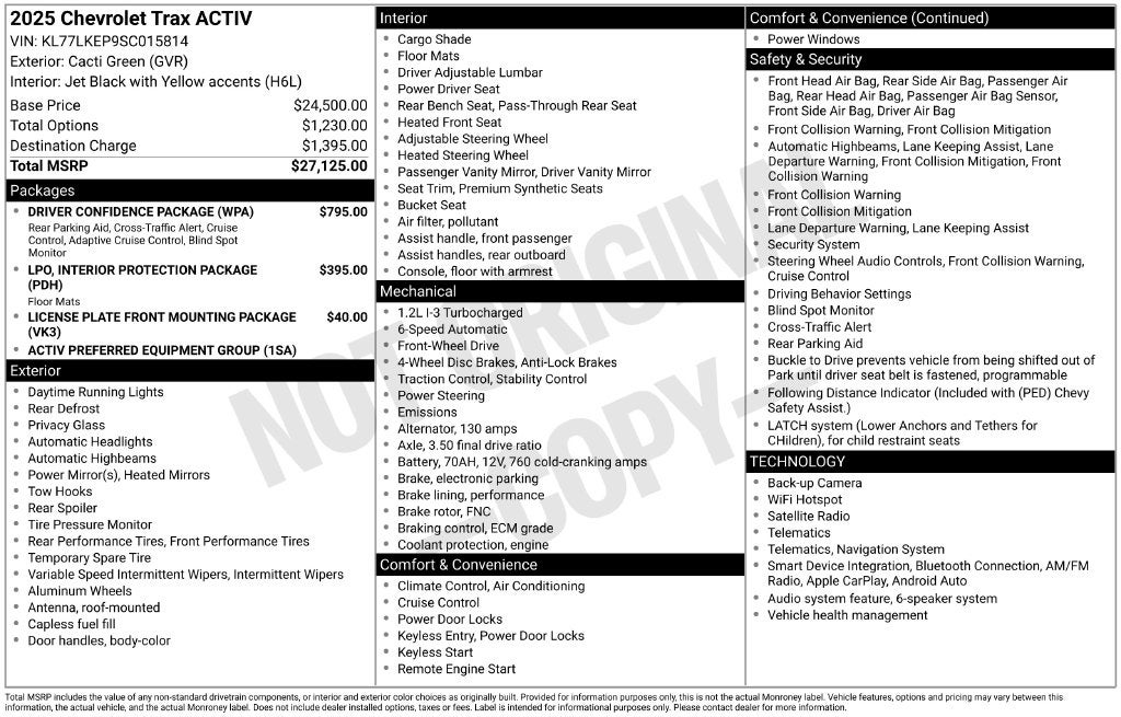 2025 Chevrolet Trax ACTIV