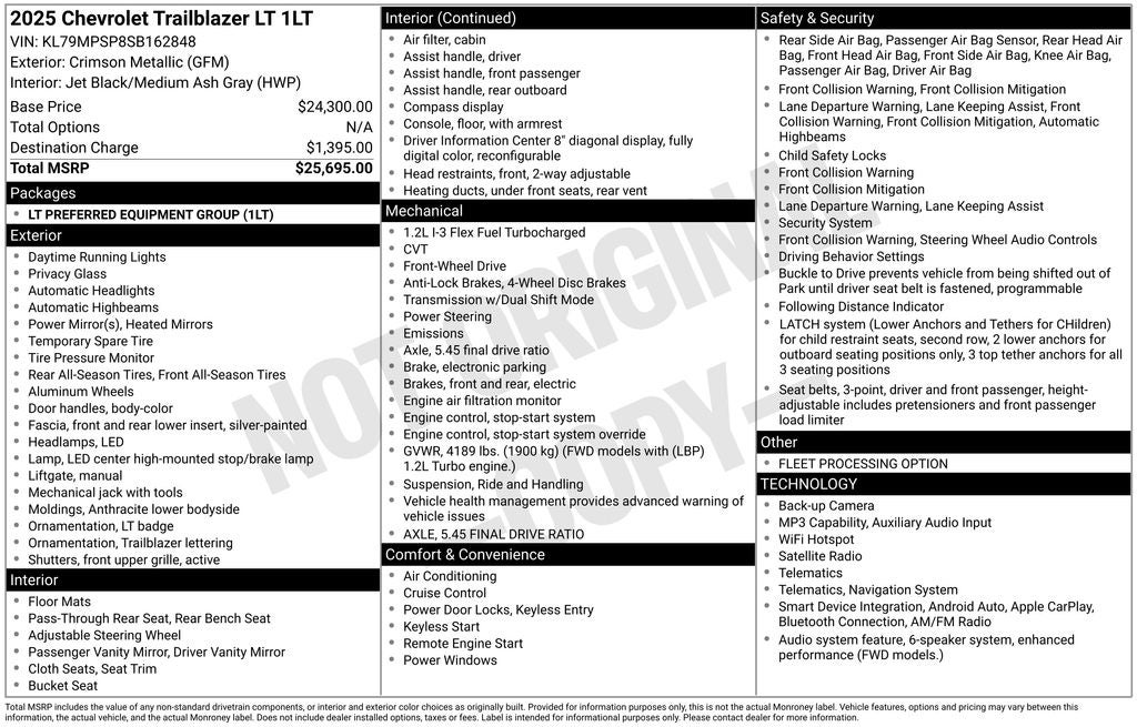 2025 Chevrolet TrailBlazer LT