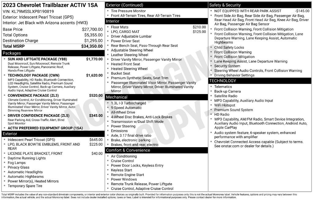 2023 Chevrolet TrailBlazer ACTIV