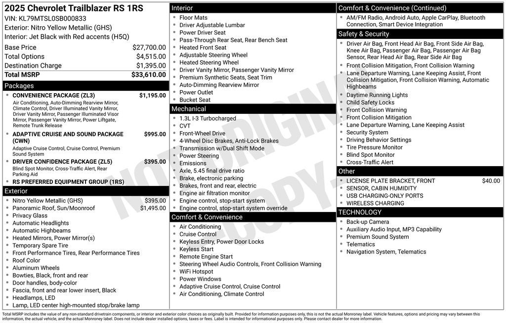 2025 Chevrolet TrailBlazer RS