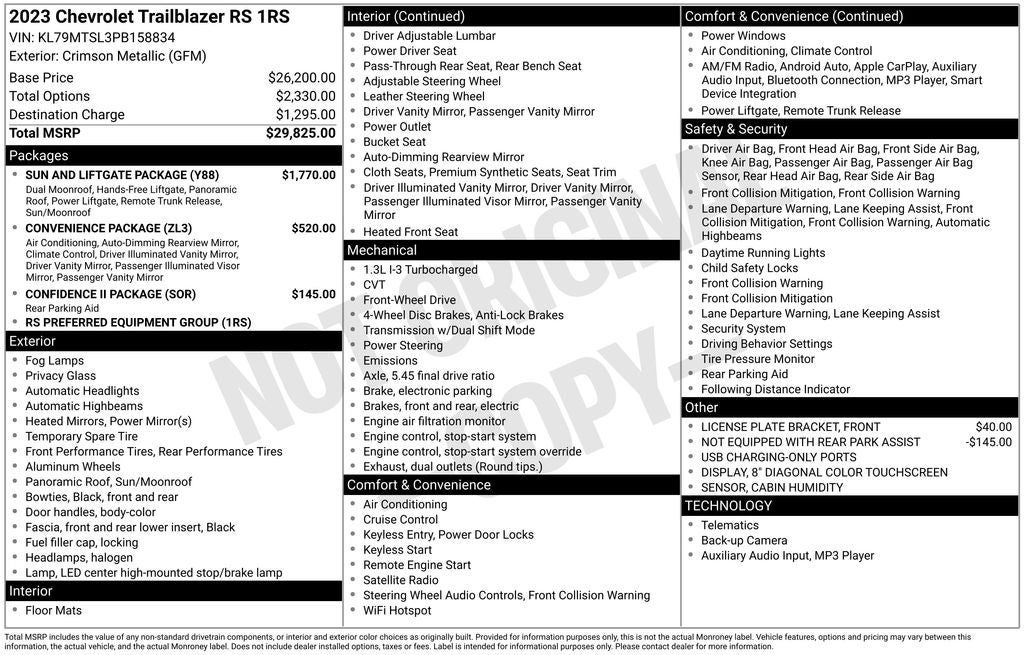 2023 Chevrolet TrailBlazer RS