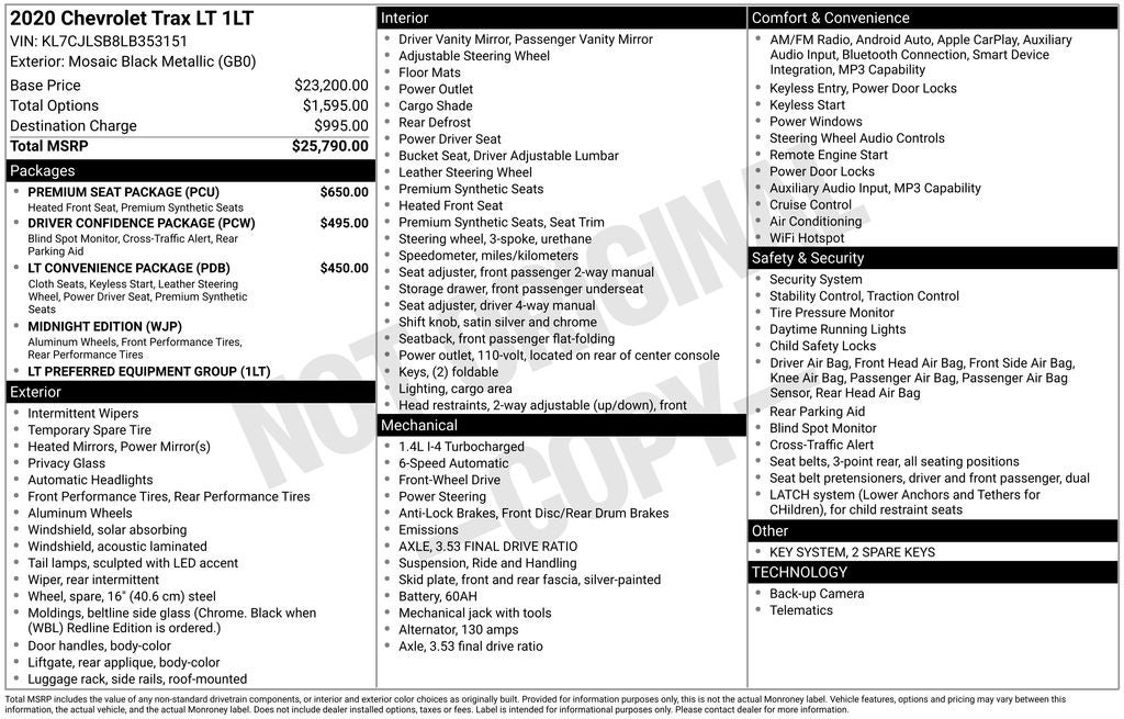 2020 Chevrolet Trax LT