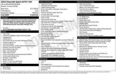 2022 Chevrolet Spark ACTIV