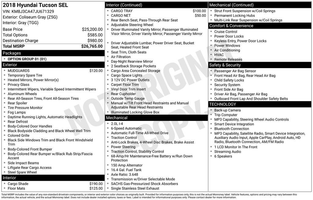 2018 Hyundai Tucson SEL