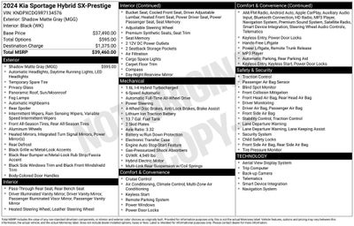 2024 Kia Sportage Hybrid SX-Prestige