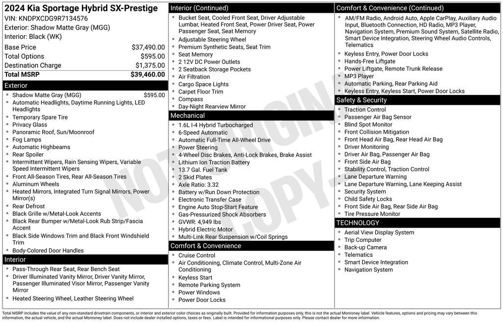2024 Kia Sportage Hybrid SX-Prestige