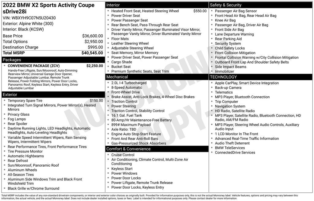 2022 BMW X2 sDrive28i