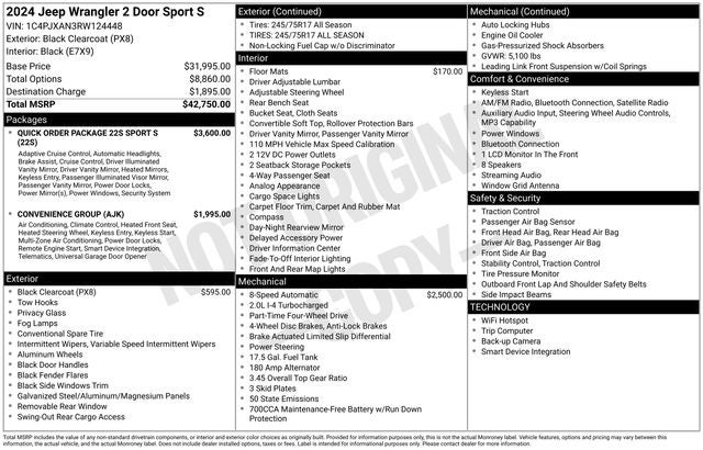 2024 Jeep Wrangler Sport S