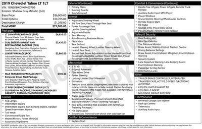 2019 Chevrolet Tahoe LT