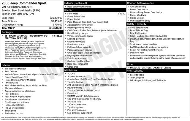 2008 Jeep Commander Sport