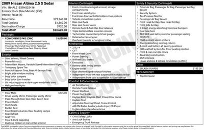 2009 Nissan Altima 2.5 S