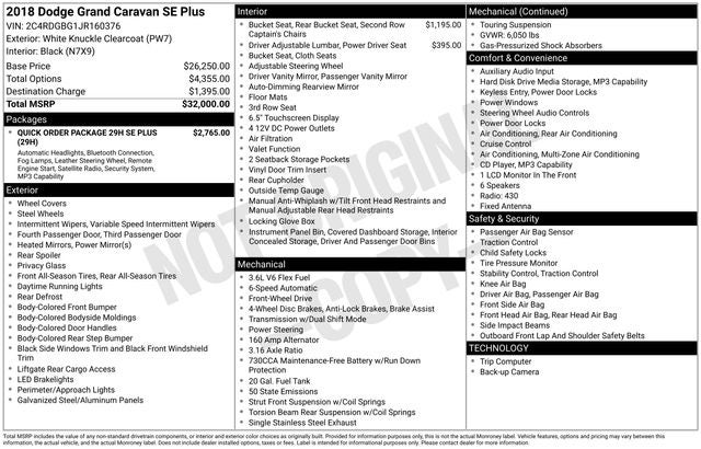 2018 Dodge Grand Caravan SE