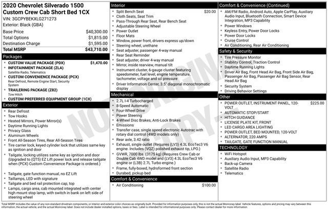 2020 Chevrolet Silverado 1500 Custom
