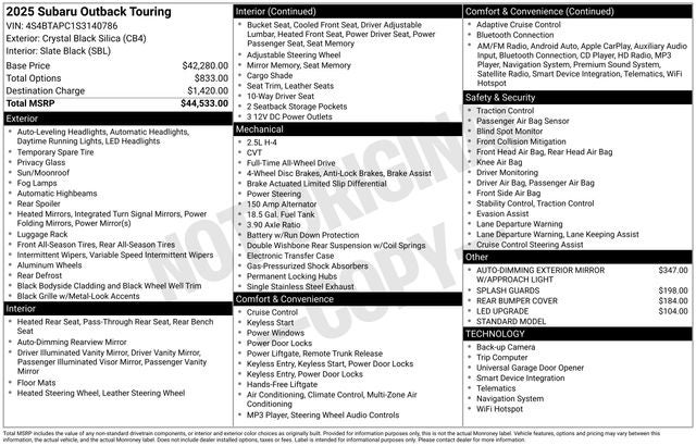 2025 Subaru Outback Touring