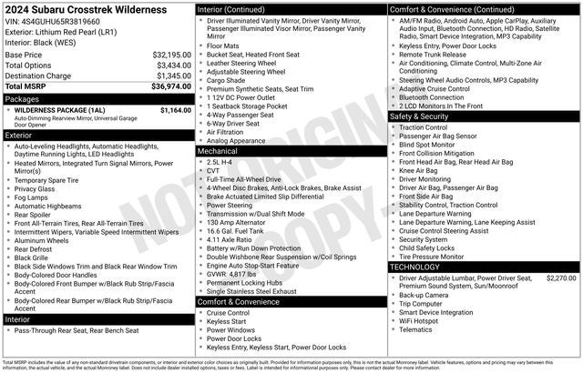 2024 Subaru Crosstrek Wilderness