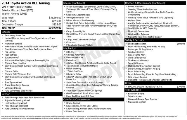 2014 Toyota Avalon XLE Touring