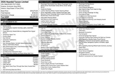 2026 Hyundai Tucson Limited