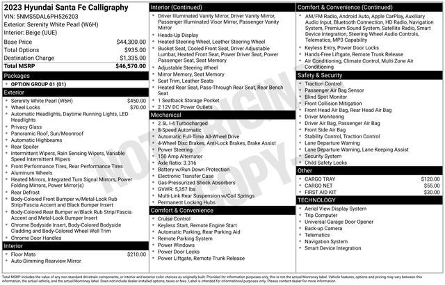 2023 Hyundai Santa Fe Calligraphy