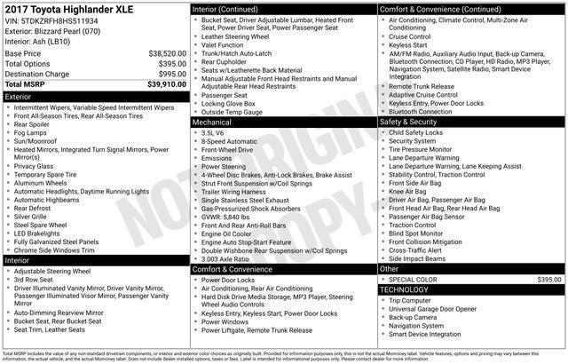 2017 Toyota Highlander XLE