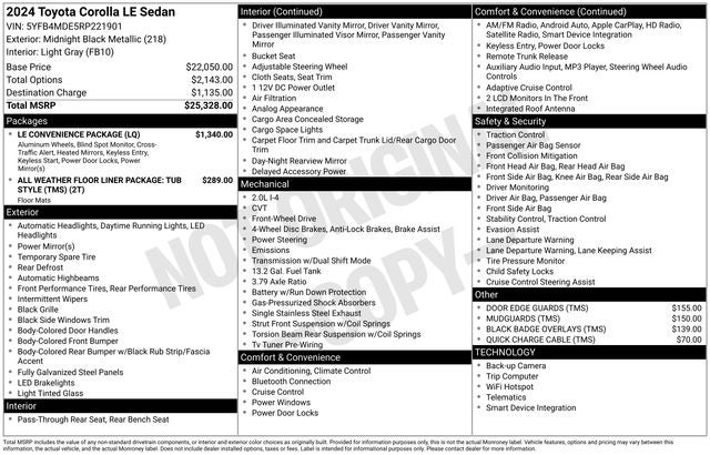 2024 Toyota Corolla LE
