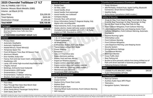 2025 Chevrolet TrailBlazer LT