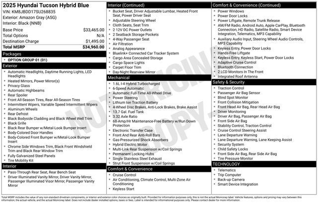 2025 Hyundai Tucson Hybrid Blue