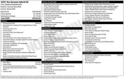 2021 Kia Sorento Hybrid EX