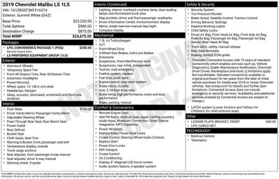 2019 Chevrolet Malibu LS 1LS