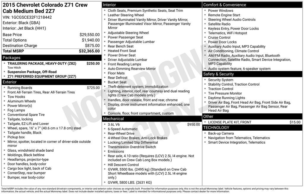 2015 Chevrolet Colorado Z71