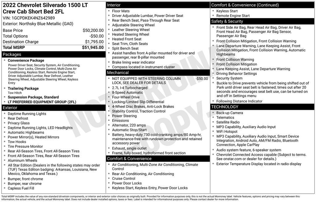 2022 Chevrolet Silverado 1500 LT